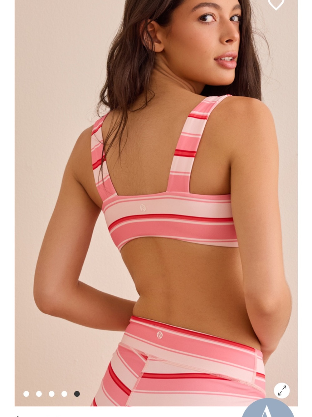 Striped Pink Workout Set - Picture 4 of 5